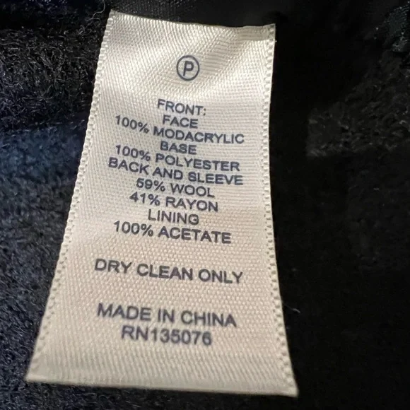 C Wonder Black Faux fur wool cardigan with hook closures. Brand new with tags. - Picture 5 of 11